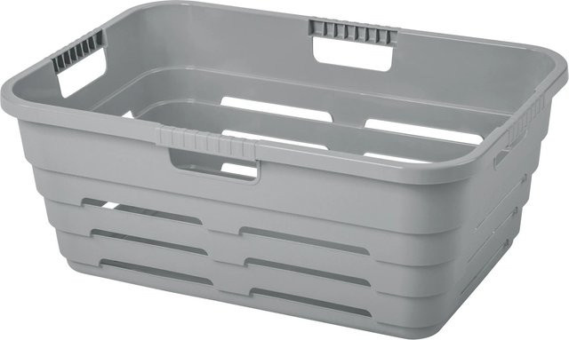 Wäschekorb Tontarelli Maya mit Griffen aus Kunststoff, Farbe: Nordic Grey, Breite: 33,5 cm - Bild 1