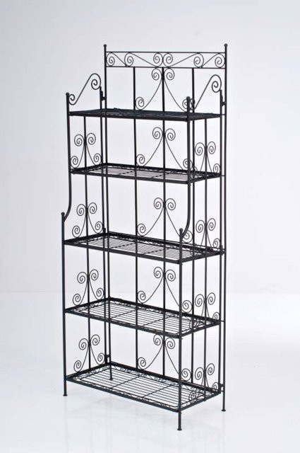 TPFGarden Standregal Cio aus Metall in Schwarz für Garten, Balkon und Terrasse, B/T/H: 74,5 x 34,5 x 173,0 cm - Bild 1
