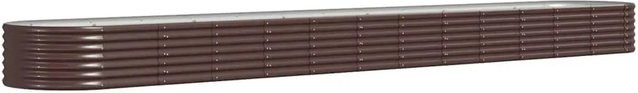 vidaXL Hochbeet aus verzinktem Stahl in Braun, B: 512 cm, T: 80 cm, H: 36 cm - Bild 1
