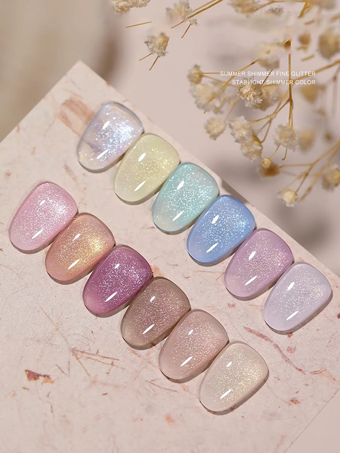 ZH Shining River Starlight Gel-Nagellack, Eis-Transparent, Glänzend - Bild 1