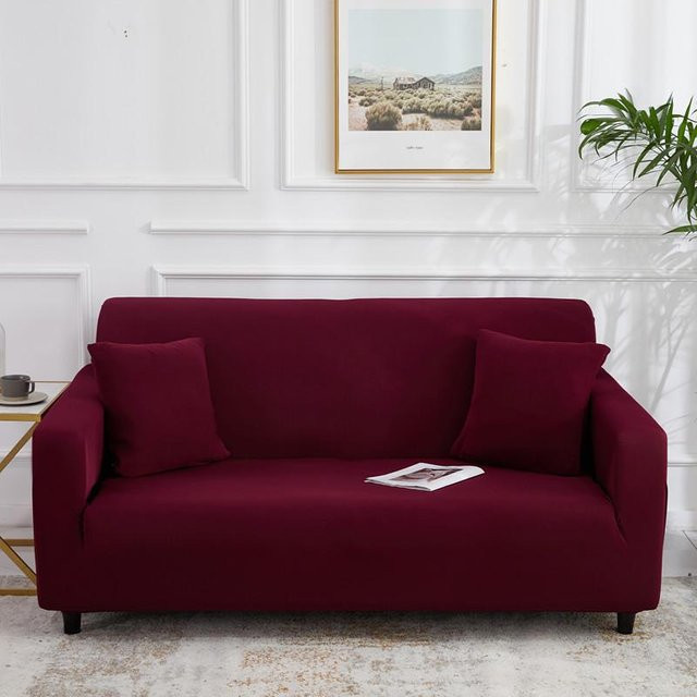 Universeller elastischer Sofabezug aus Milchseide in Lila, passend für Sofas von 90-140 cm Breite - Bild 1