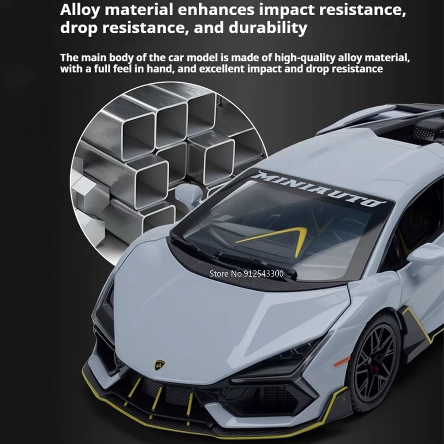 RMZ city Revuelto Mansory Countach LBWK Modell Spielzeugauto, 1:32, Metall, Gummi, Rot - Bild 4