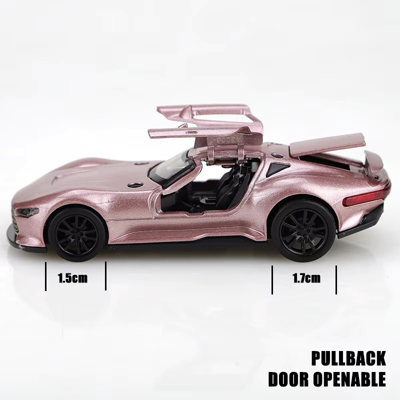 Benc-Vision Supercar-Stil Spielzeugauto, Maßstab 1:43, aus Metalldruckguss - Bild 3