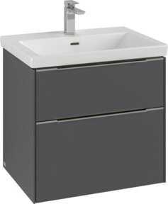 Villeroy & Boch Waschtischunterschrank Subway 3.0 in Grau Matt mit integrierter Beleuchtung und internen Schubladen, Wandmontage, B/T/H: 62,2 x 57,6 x 47,8 cm - Bild 1