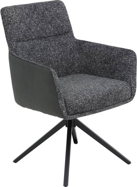2er-Set Sessel Udine von Hela in Anthrazit und Schwarz aus Microfaser-Webstoff, B/H/T: 62 x 90,5 x 66 cm - Bild 1