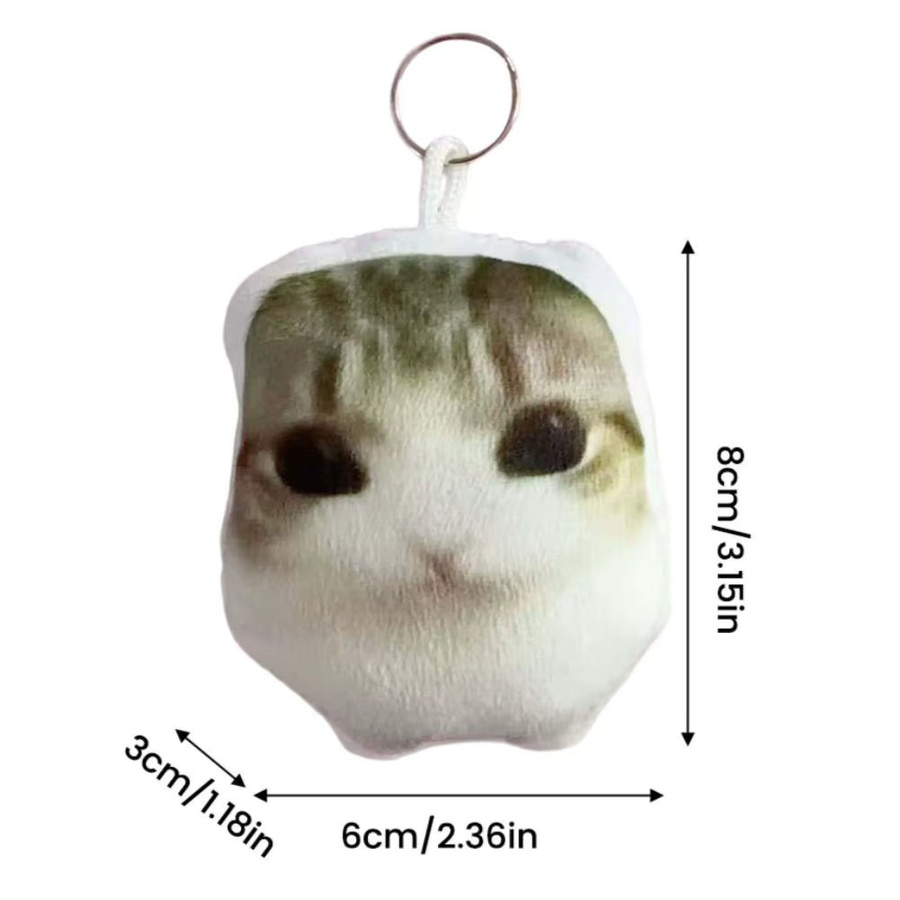 Meowl OMG Katzen-Plüsch-Schlüsselanhänger, mit Sound, Quetschspielzeug - Bild 5
