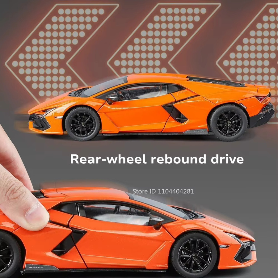MAKEDA Revuelto LP700 Modell, Sportwagen, 1:24, mit Sound und Licht - Bild 2