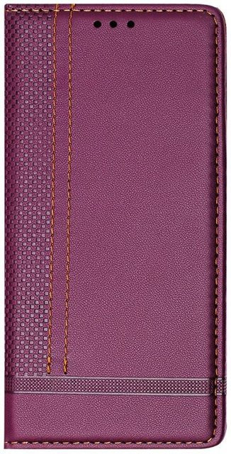 Lederhülle Flip Wallet mit Kartenfach für Motorola Moto G-Serie in Violett - Bild 1