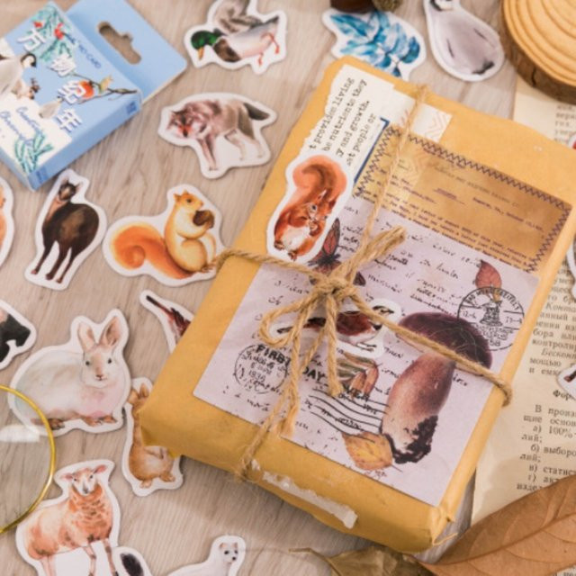 46 Stück Cartoon-Tier-Aufkleber für DIY-Dekoration und Scrapbooking in Multicolour - Bild 1
