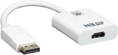 ATEN VC986-AT DisplayPort zu HDMI Adapter in Weiß mit 1x DisplayPort Stecker und 1x HDMI Buchse - Bild 1