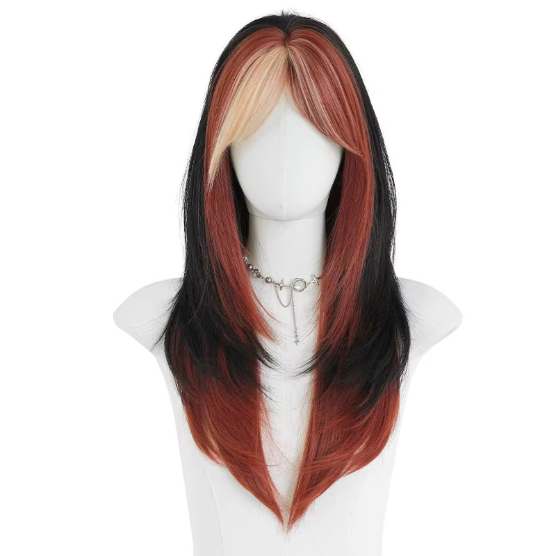 7JHH WIGS Perücke, schwarz-kupfer Ombre, synthetisch, Damen - Bild 5