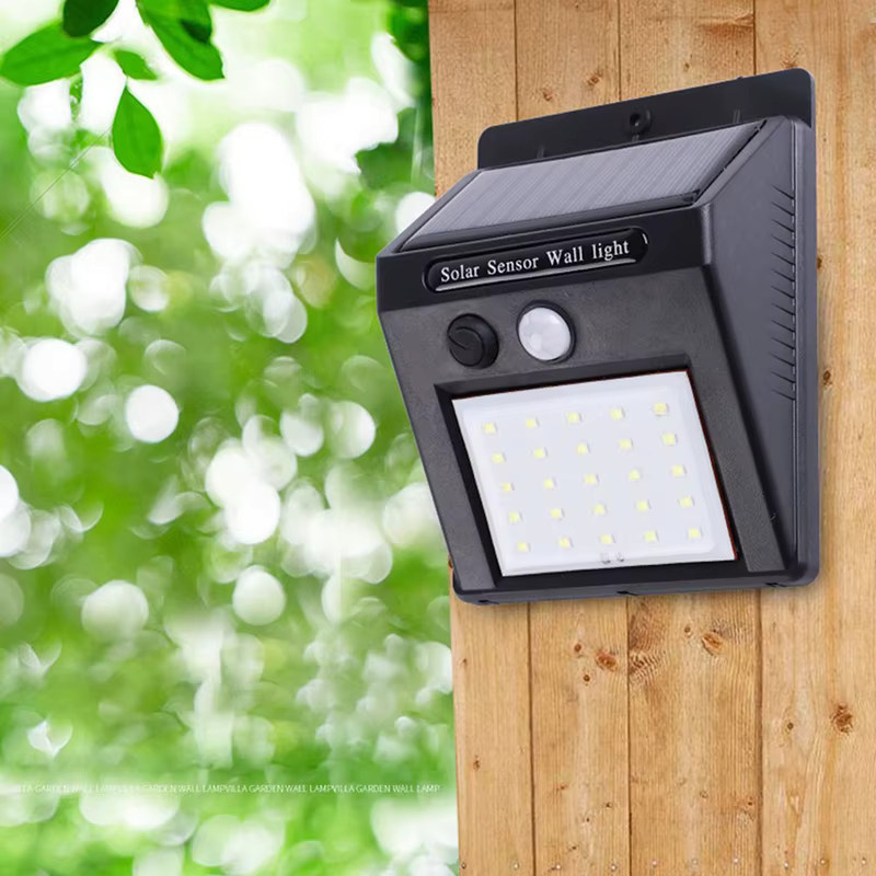 ZHIYU Solar-Wandleuchte mit LED-Sensor und 40 Lampenperlen, wasserdichte Außenlampe für Garten und Hof - Bild 3