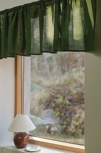 Jotex Schabracke LILL in Grün aus Leinenmischung, semi-transparent, einfarbig - Bild 1