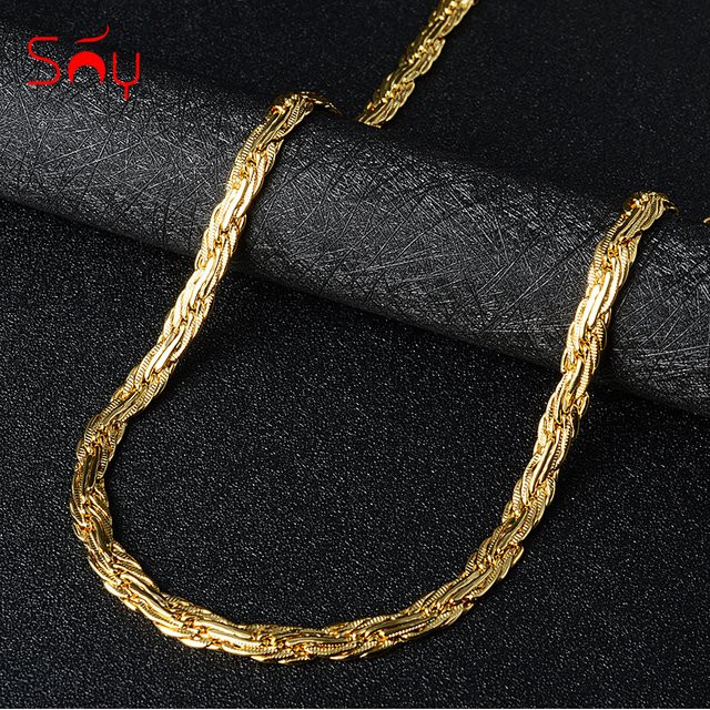 Sunny Jewelry Halskette, Messing, Gold, Unisex, Klassisch - Bild 1