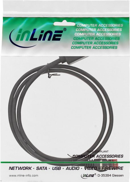 InLine 50er Bulk-Pack Patchkabel S/FTP Cat.6 Ethernet LAN Kabel, schwarz, 1 m - Bild 1