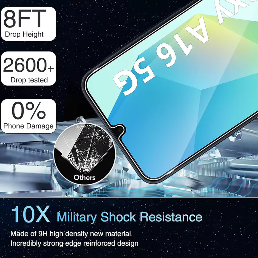 Samsung Galaxy A56 A55 A54 A53 A16 A26 A36 Displayschutz aus gehärtetem Glas, transparent - Bild 3