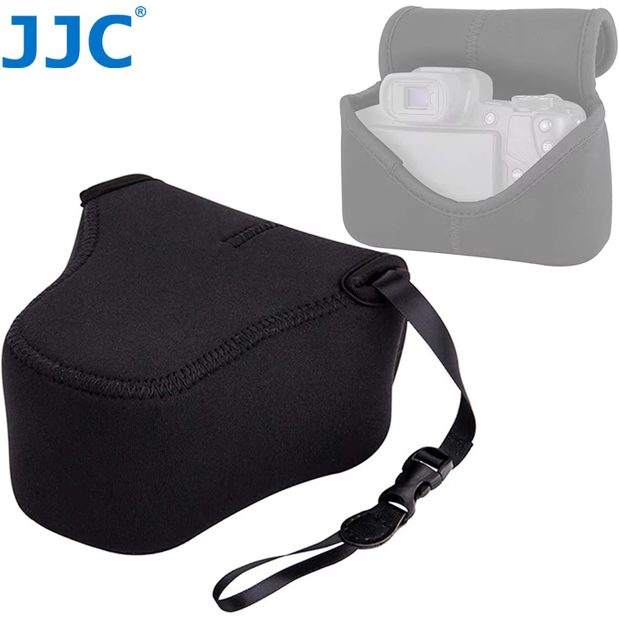JJC Neopren-Kameratasche für spiegellose Kameras in Schwarz mit Anti-Verlust-Innenriemen für Sony Nikon Fujifilm und Olympus - Bild 3