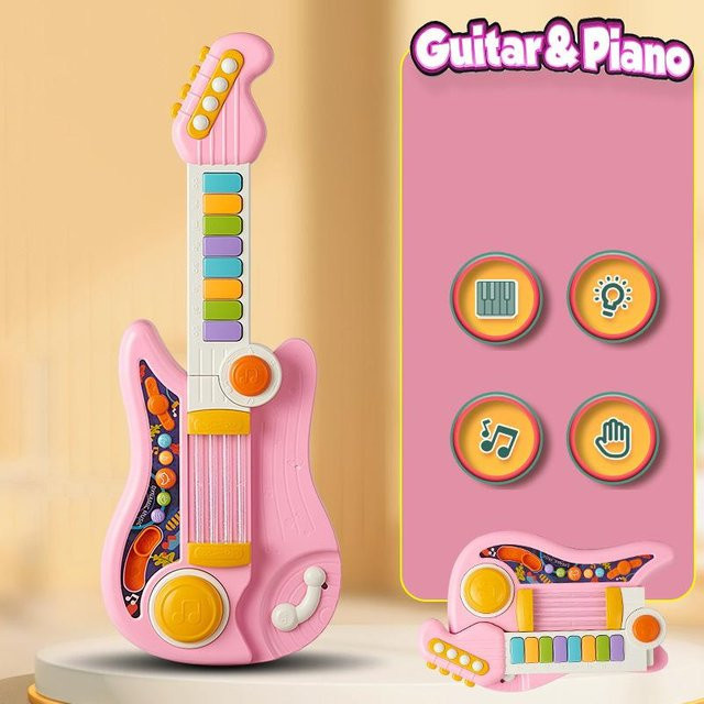 Topmix Kindergitarre Spielzeug 2 in 1, Musikinstrument, ab 14 Jahre - Bild 1