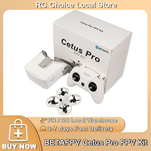 BETAFPV Cetus Pro FPV Kit mit VR02 Brille und Frsky Fernsteuerung, weiße bürstenlose RC Drohne - Bild 1
