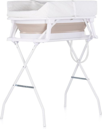 Chipolino Sonata 2 in 1 Babywanne und Wickeltisch mit Thermometer, faltbar, beige, bis 11 kg