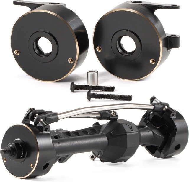 CNC-Messing-Achsschenkelgewichte für Vanquish F10 F10T D44 HD44 SCX10 II Rockjock F9 gerade Achse VS4-10 RC Crawler Teile, Metall - Bild 1
