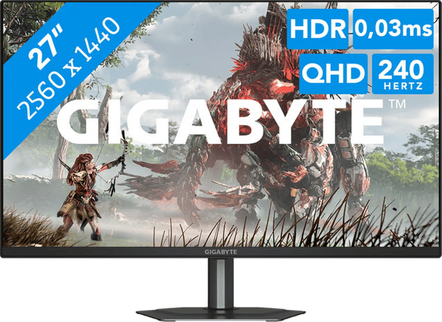 Gigabyte GO27Q24 QD-OLED Gaming Monitor 27 Zoll QHD 1440p 240Hz Schwarz - Bild 1