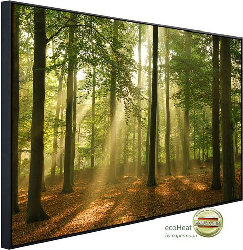 papermoon EcoHeat Infrarotheizung Wald am Morgen in Bunt mit App-Steuerung und Überhitzungsschutz - Bild 1