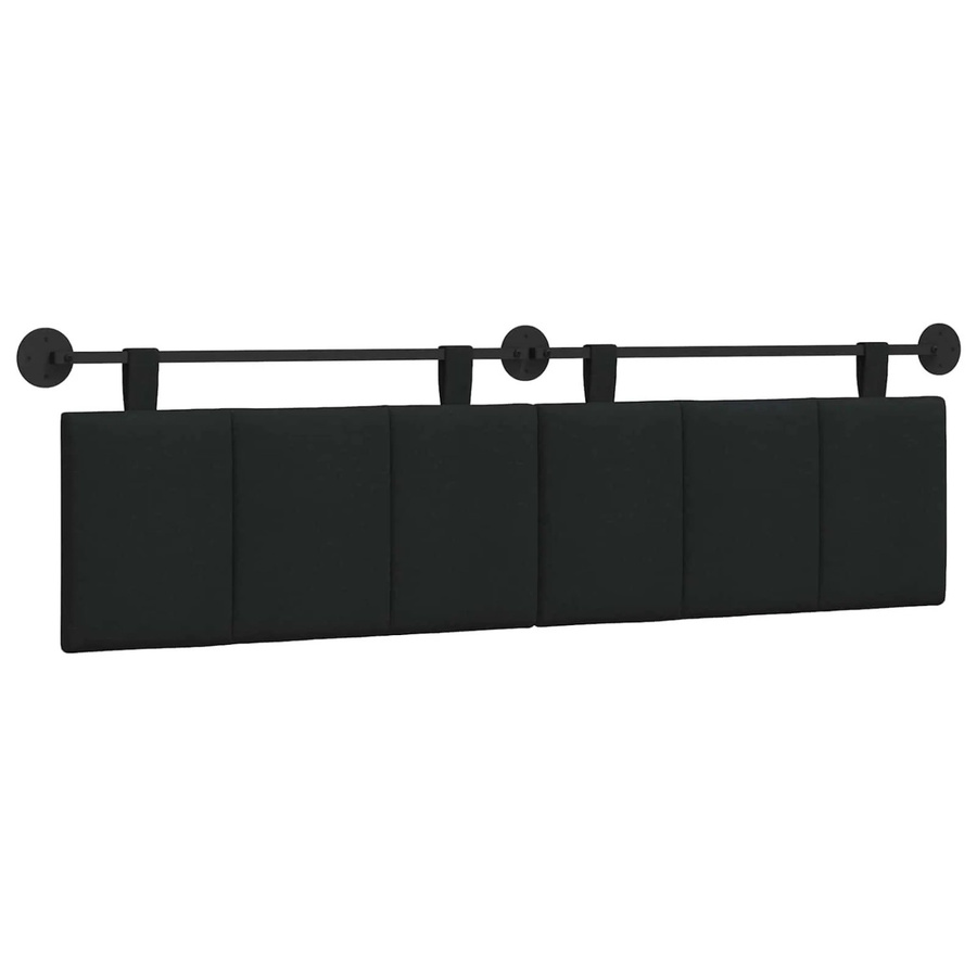 vidaXL Polsterpaneel Wandmontiert Schwarz B: 170 cm, H: 55 cm, T: 5 cm - Bild 2