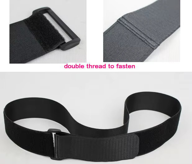 OKNOW Wiederverwendbare Nylon-Gepäckbänder mit Schnalle und Klettverschluss, Farbe: Schwarz - Bild 5