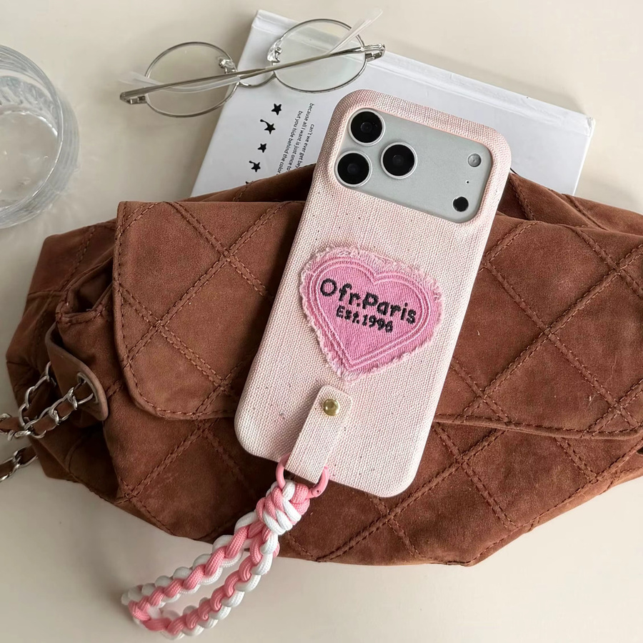 Cowboy Love PU-Leder-Handyhülle mit Handschlaufe für iPhone 17, 16, 15, 14, 13, 12 Pro und Pro Max in Weiß - Bild 4