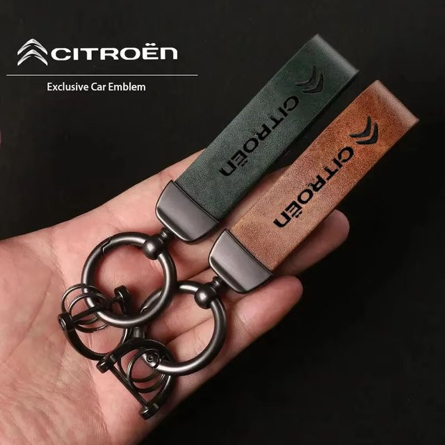 Citroen Schlüsselanhänger Leder, Zinklegierung, Unisex - Bild 1