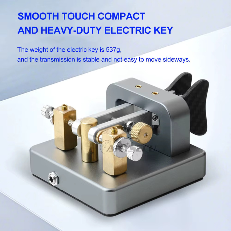 XIEGU VK-6 Mini-Kurzwellenradio aus Aluminiumlegierung in Grau mit automatischem CW-Elektroschlüssel und 3,5-mm-Schnittstelle - Bild 4