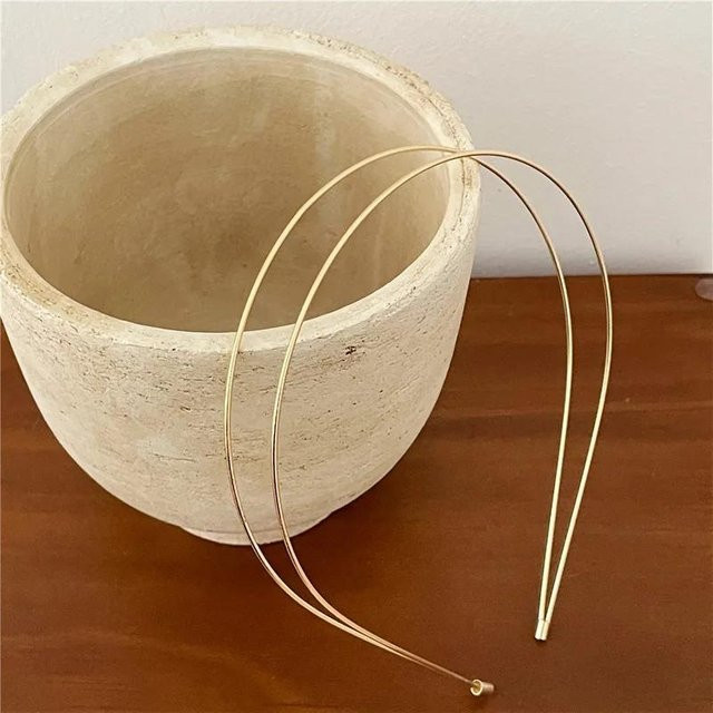 YULIN Haarreifen Doppelwurzel, Gold Silber, Damen - Bild 1
