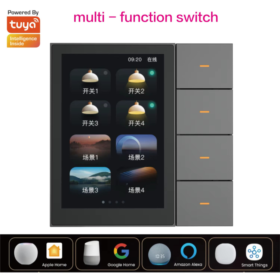 F3Pro ZigBee Wandschalter als Automatisierungs-Zentralsteuerungs-Touchpanel für Vorhang- und Lichtszenen in Weiß - Bild 2