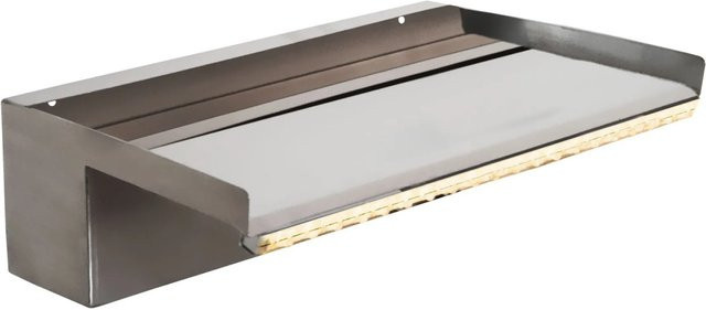 Heissner Wasserfall-Element aus Edelstahl in Silber mit warmweißem LED-Licht, Breite: 60 cm - Bild 5