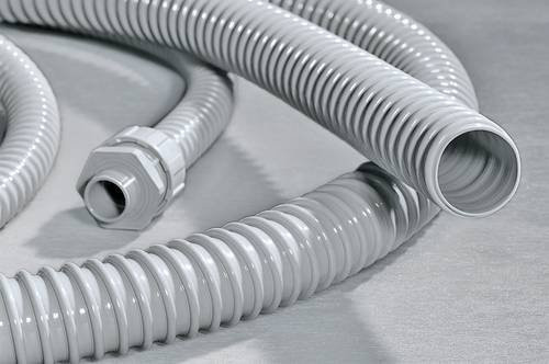 HellermannTyton Schutzschlauch PSR63-PVC-GY in Grau, Durchmesser: 50 mm, Länge: 30 m - Bild 1