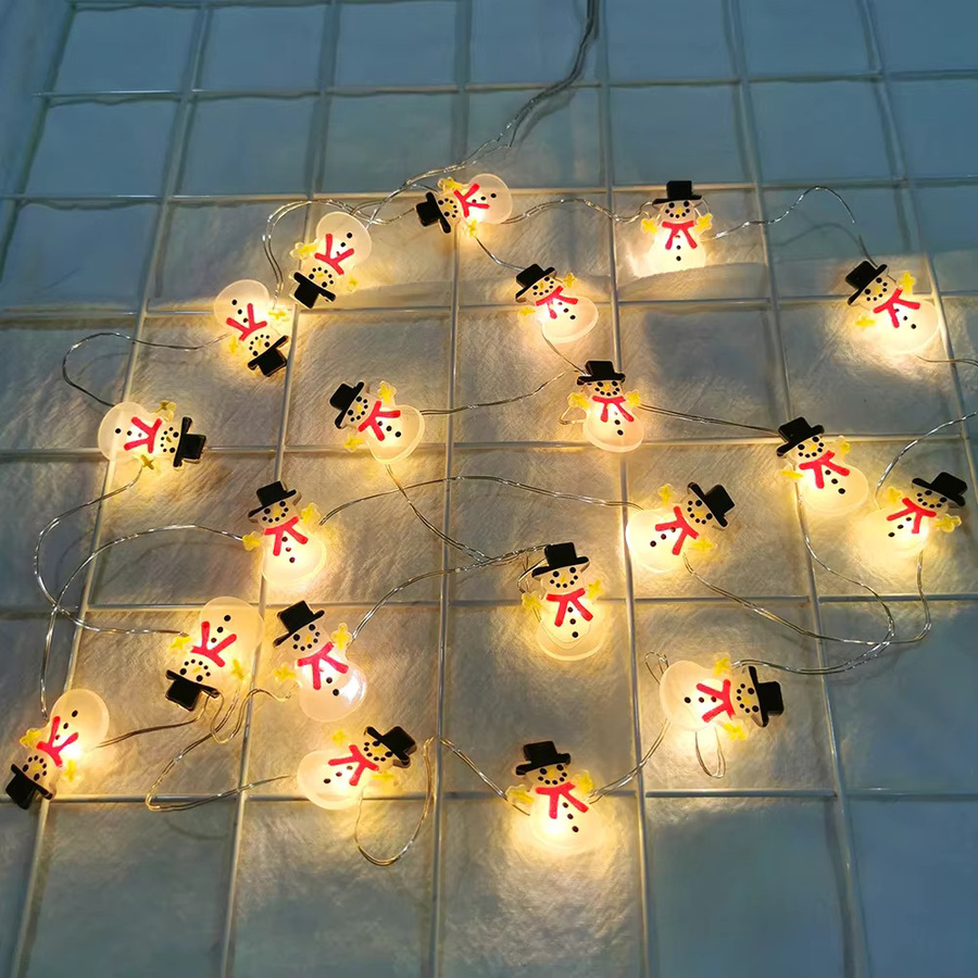Runto LED-Lichterkette mit Weihnachtsmann und Schneemann in Multicolor als Weihnachtsdekoration - Bild 1