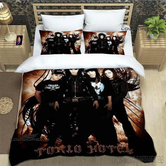 JMG Household Supplies Bettwäsche-Set Tokio Hotel Band Design aus Mikrofaser, 1 Bettbezug und 2 Kissenbezüge, B/H: 180 x 210 cm - Bild 1