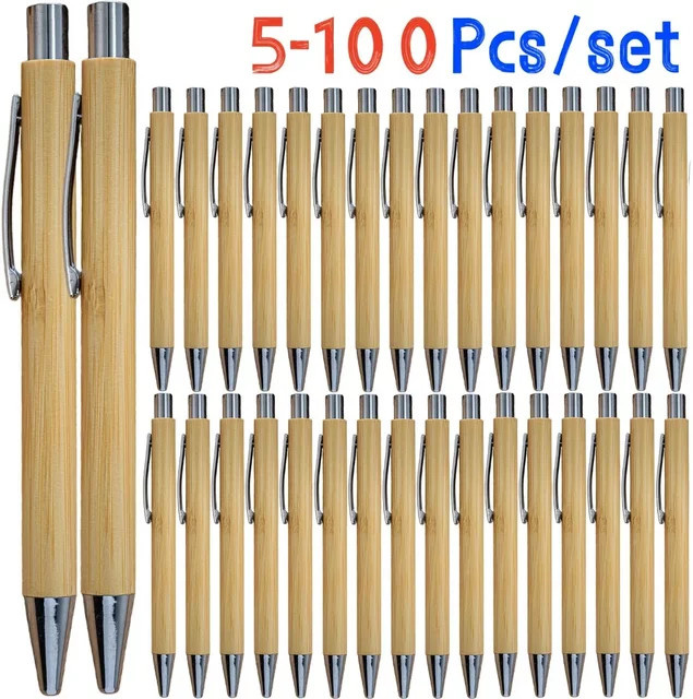 TWBEB Kugelschreiber aus Bambusholz mit 1,0 mm Spitze in Beige - Bild 1