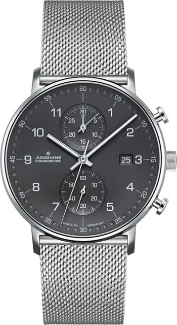 Junghans Chronograph, Quarz, Edelstahl, 40 mm, Herren - Bild 1