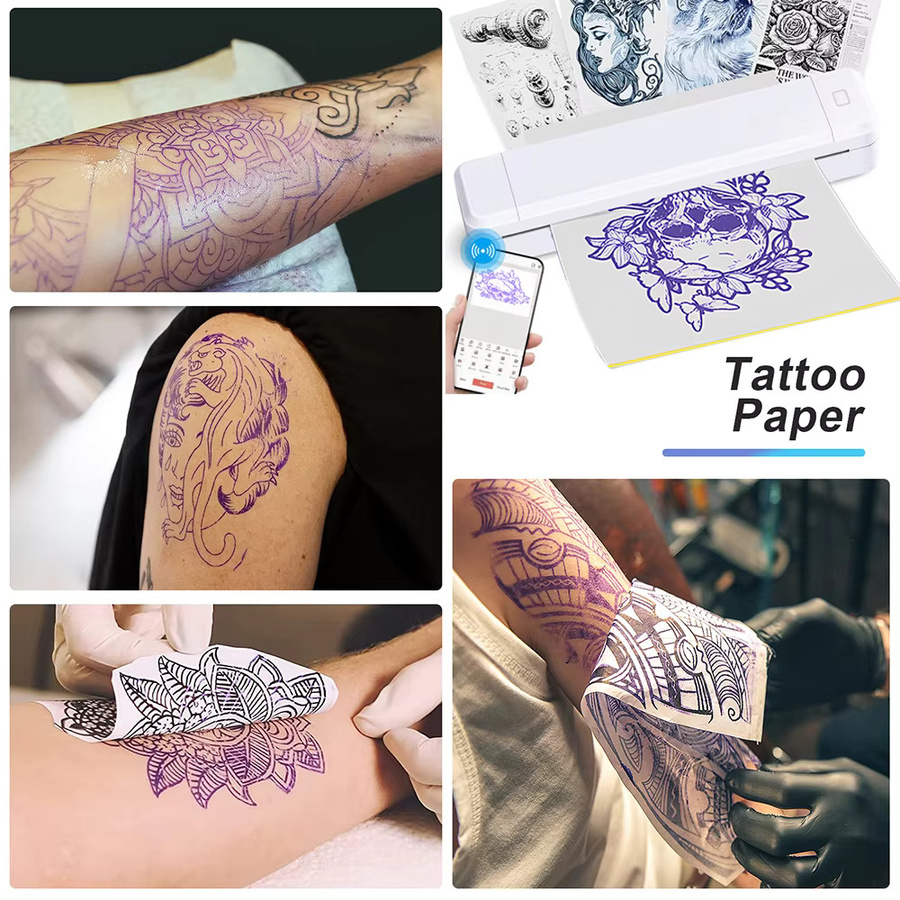 Marklife Thermoetikettendrucker X8 Mini, tragbarer Bluetooth-Drucker für A4-Tattoo-Papier und Etiketten für Büro und Kleinunternehmen - Bild 4