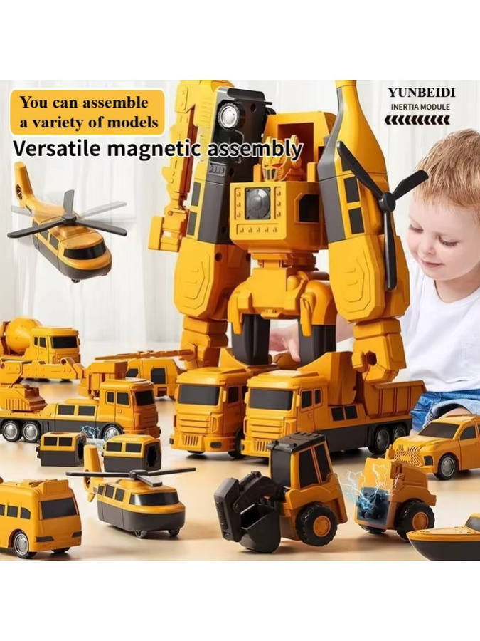 YUNBEIDI Magnetische Verformung Engineering Auto Roboter Baustein Spielzeug Set - Bild 4