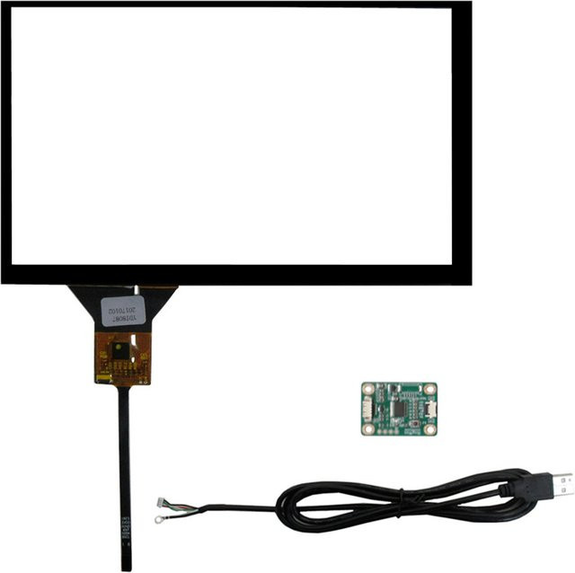 Heyman 7 Zoll Kapazitives Touchscreen Panel GT911 6Pin IIC Universal USB Digitizer Glas in Schwarz, Breite: 165 mm, Höhe: 100 mm - Bild 1