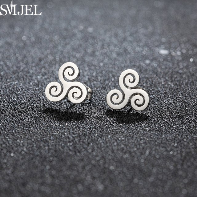 SMJEL Ohrstecker Edelstahl, Silber, Unisex - Bild 1