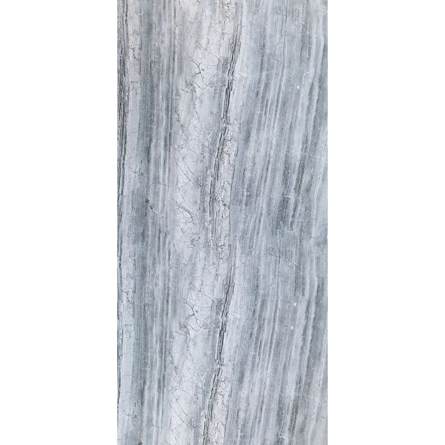 Aluverbund24 PVC Wandpaneele Duschrückwand und Küchenrückwand in Titan Grey Hochglanz mit Steinoptik, B: 122 cm, H: 244 cm - Bild 2