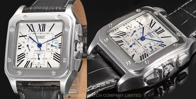 T-WINNER Chronograph, Automatik, Edelstahl, Bicolor, Leder, Herren - Bild 4
