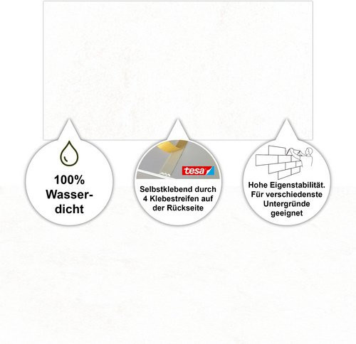 BARIDECOR AQUA Wandverkleidung Bari in Blanco Weiß, B: 60 cm, H: 30 cm, Tiefe: 0,4 cm - Bild 1