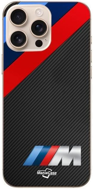MANIACASE iPhone 16 Pro Max Hülle mit BMW M Power Logo in Multicolour - Bild 1