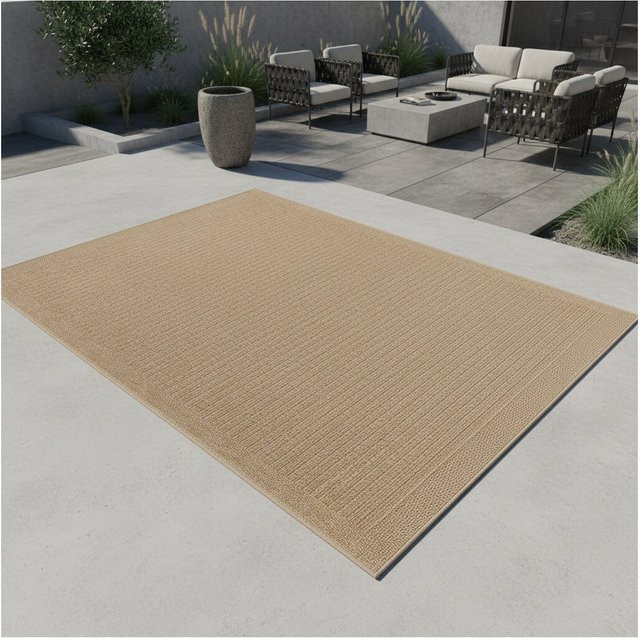 Outdoor Teppich KASBERG von Kadima Design in Beige im Vintage-Stil aus Polypropylen, B/T: 280 x 370 cm - Bild 1