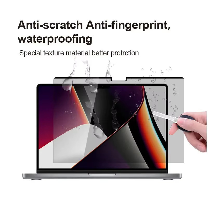 DeamLi Magnetischer Sichtschutz Blendschutz und Anti-Blaulicht-Folie für MacBook M4 M3 M2 Pro 14 16 Air 15 13 in Schwarz - Bild 4